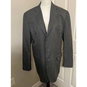 Georgio by Porta Bella Men's‎ Charcoal Pinstripe Suit Jacket Blazer 42R
